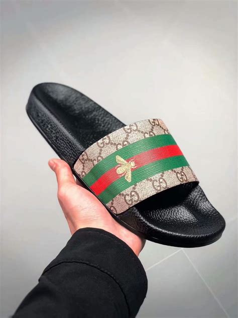 fake gucci bee slides|gucci slides outlet.